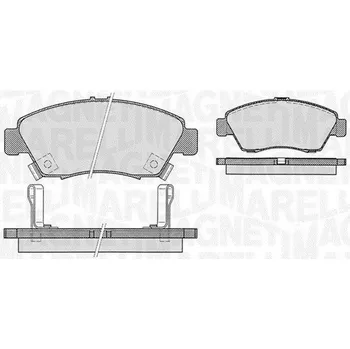 Brzdová destička Sada brzdových destiček, kotoučová brzda MAGNETI MARELLI 363916060275