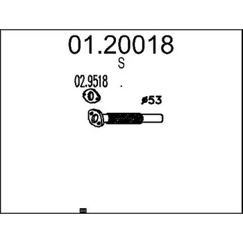 Výfuková trubka Výfuková trubka MTS 01.20018