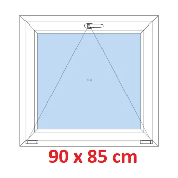 Okno Soft Plastové okno 90x85 cm, sklopné