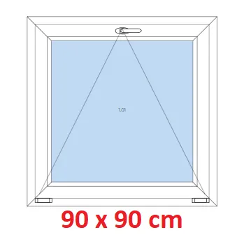 Okno Soft Plastové okno 90x90 cm, sklopné