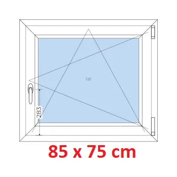 Okno Soft Plastové okno 85x75 cm, otevíravé a sklopné