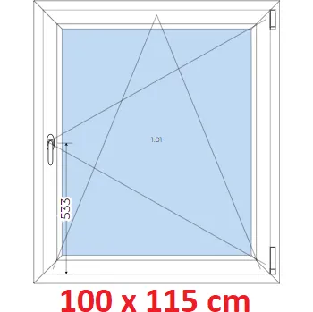 Okno Soft Plastové okno 100x115 cm, otevíravé a sklopné