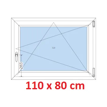 Okno Soft Plastové okno 110x80 cm, otevíravé a sklopné