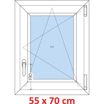 Okno Soft Plastové okno 55x70 cm, otevíravé a sklopné