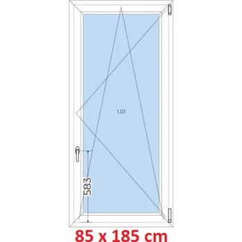 Okno Soft Plastové okno 85x185 cm, otevíravé a sklopné