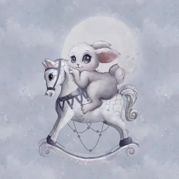 Panel - Teplákovina Gotický noční zajíček