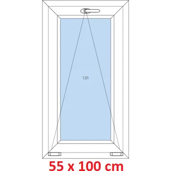 Okno Soft Plastové okno 55x100 cm, sklopné