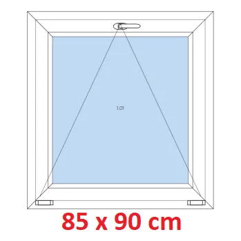 Okno Soft Plastové okno 85x90 cm, sklopné