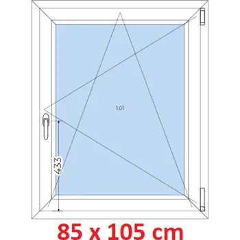 Okno Soft Plastové okno 85x105 cm, otevíravé a sklopné