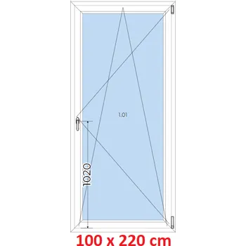 Okno Soft Plastové okno 100x220 cm, otevíravé a sklopné