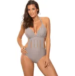 Šedé monokiny s prostřihy Anina M-680 (5) Velikost: 36