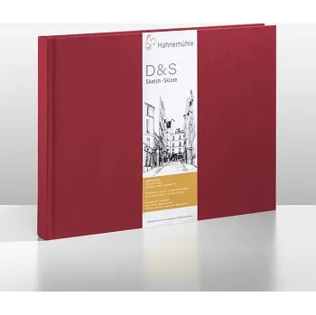 Výtvarný papír Skicovací kniha Hahnemühle D&S A5 landscape červená (Skicovací kniha Hahnemühle D&S A5 landscape červená)