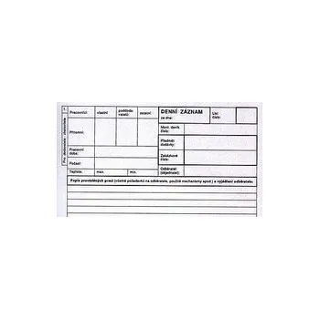 Montážní deník nečíslovaný malý 3x10 l. COPY 110656 Asopol