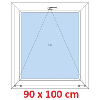 Okno Soft Plastové okno 90x100 cm, sklopné