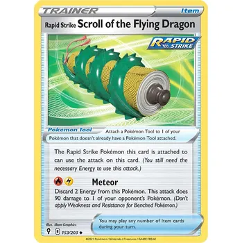 Karetní hra Pokémon karta Rapid Strike Scroll of the Flying Dragon 153/203