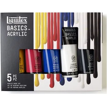Speciální výtvarná barva Sada akrylových barev Basics 5x118ml (Sada akrylových barev Basics 5x118ml)