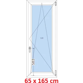 Okno Soft Plastové okno 65x165 cm, otevíravé a sklopné
