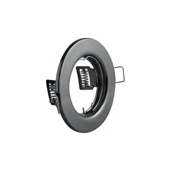 Bodové svítidlo GTV Stropní bodové svítidlo PARMA, IP20, kulaté, černý chrom, TYP 2114