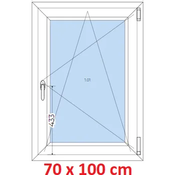 Okno Soft Plastové okno 70x100 cm, otevíravé a sklopné