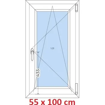 Okno Soft Plastové okno 55x100 cm, otevíravé a sklopné