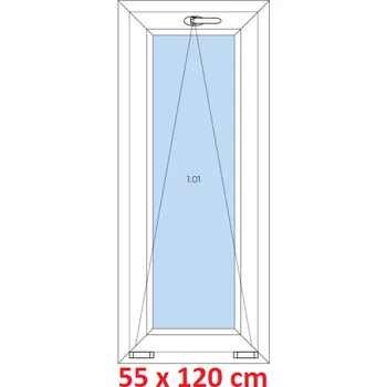 Okno Soft Plastové okno 50x120 cm, sklopné
