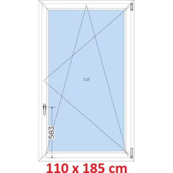 Okno Soft Plastové okno 110x185 cm, otevíravé a sklopné