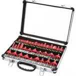 Frézy tvarové do dřeva s sk plátky, sada 35ks EXTOL PREMIUM 44040