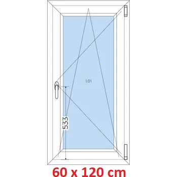 Okno Soft Plastové okno 60x120 cm, otevíravé a sklopné