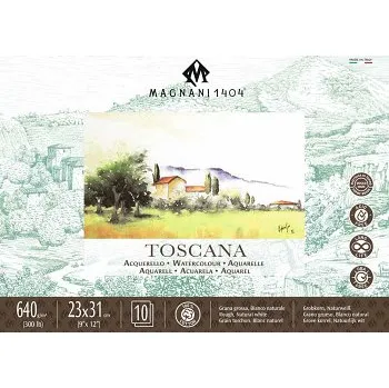 Blok Akvarelový blok Magnani Toscana 23x31cm 640g 100% bavlna (Akvarelový blok Magnani Toscana 23x31cm 640g 100% bavlna)