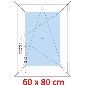 Okno Soft Plastové okno 60x80 cm, otevíravé a sklopné