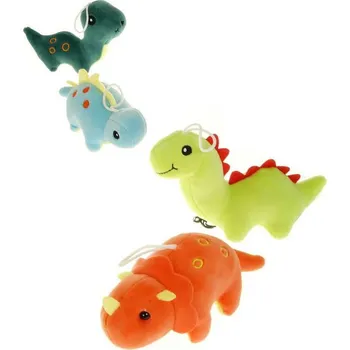 PLYŠ Klíčenka dětská dinosaurus 15cm přívěsek na klíče 4 druhy