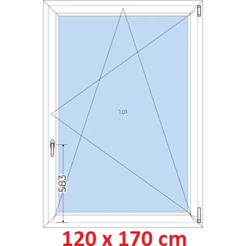 Okno Soft Plastové okno 120x170 cm, otevíravé a sklopné