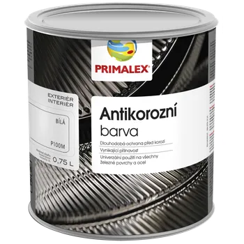 barva na kov Primalex ZÁKLADNÍ ANTIKOROZNÍ BARVA NA KOV - P100M bilá 0,75 l