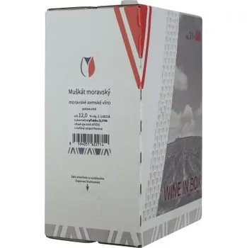 Víno Muškát moravský - Bag in Box 3l, polosuché, 15624B