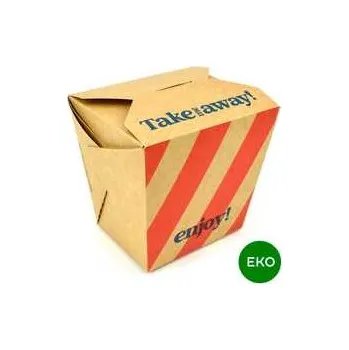 Jednorázové nádobí Box na nudle Take me away EKO, kraft, 950 ml [20 ks],rychlé dodání