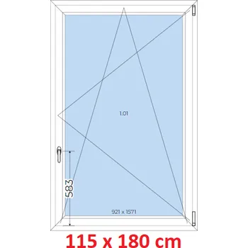 Okno Soft Plastové okno 115x180 cm, otevíravé a sklopné