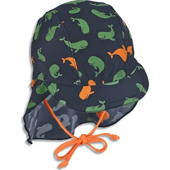 Kšiltovka Dětská kšiltovka Sterntaler vel.47 s UV 50+ Velryby