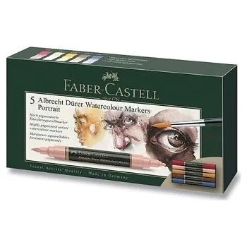 Sada akvarelových popisovačů Faber-Castell portrét 5ks (Sada akvarelových popisovačů Faber-Castell Albrecht Dürer portrét 5ks)