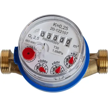 Vodovodní potrubí odoměr/Průtokoměr 3/4", 4 pulzy/1l na studenou vodu max. teplota vody +50°C