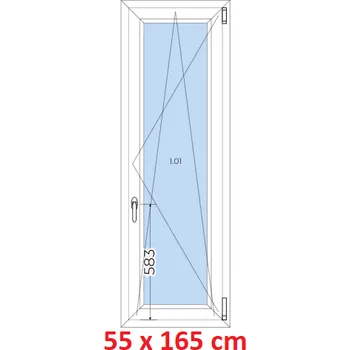Okno Soft Plastové okno 55x165 cm, otevíravé a sklopné