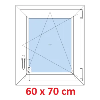 Okno Soft Plastové okno 60x70 cm, otevíravé a sklopné
