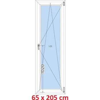 Okno Soft Plastové okno 65x205 cm, otevíravé a sklopné