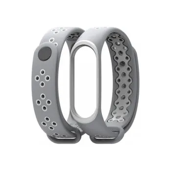 Příslušenství k chytrým hodinkám Náramek pro Xiaomi Mi Band 4 a Xiaomi Mi Band 3, šedo-bilý
