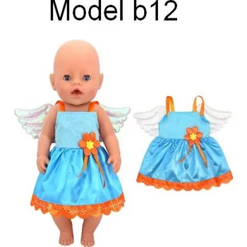 Doplněk pro panenku Oblečky Baby Born - Šaty s kytičkou a křidélky Motiv: model b12