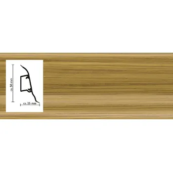 soklová lišta 2094 lišta Dub rustikální Döllken SLK50 s pružnými chlopněmi vedení kabelů