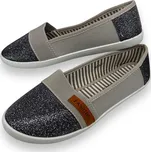 Fashion Dámské šedé baleríny 01 Barva: Šedá, Velikost: 37