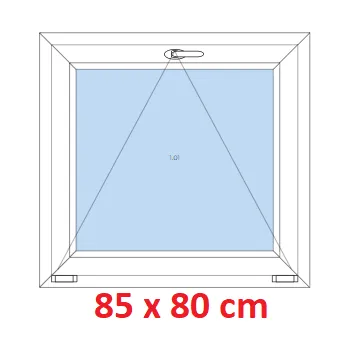 Okno Soft Plastové okno 85x80 cm, sklopné