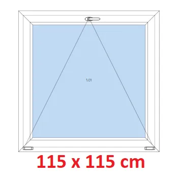 Okno Soft Plastové okno 115x115 cm, sklopné