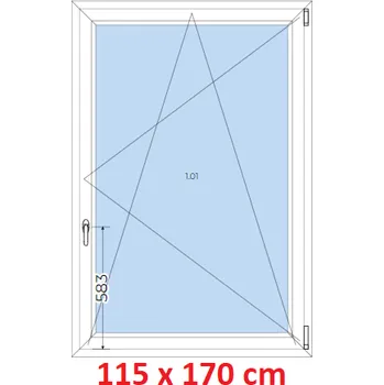 Okno Soft Plastové okno 115x170 cm, otevíravé a sklopné