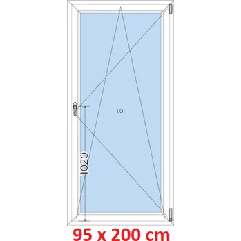 Okno Soft Plastové okno 95x200 cm, otevíravé a sklopné